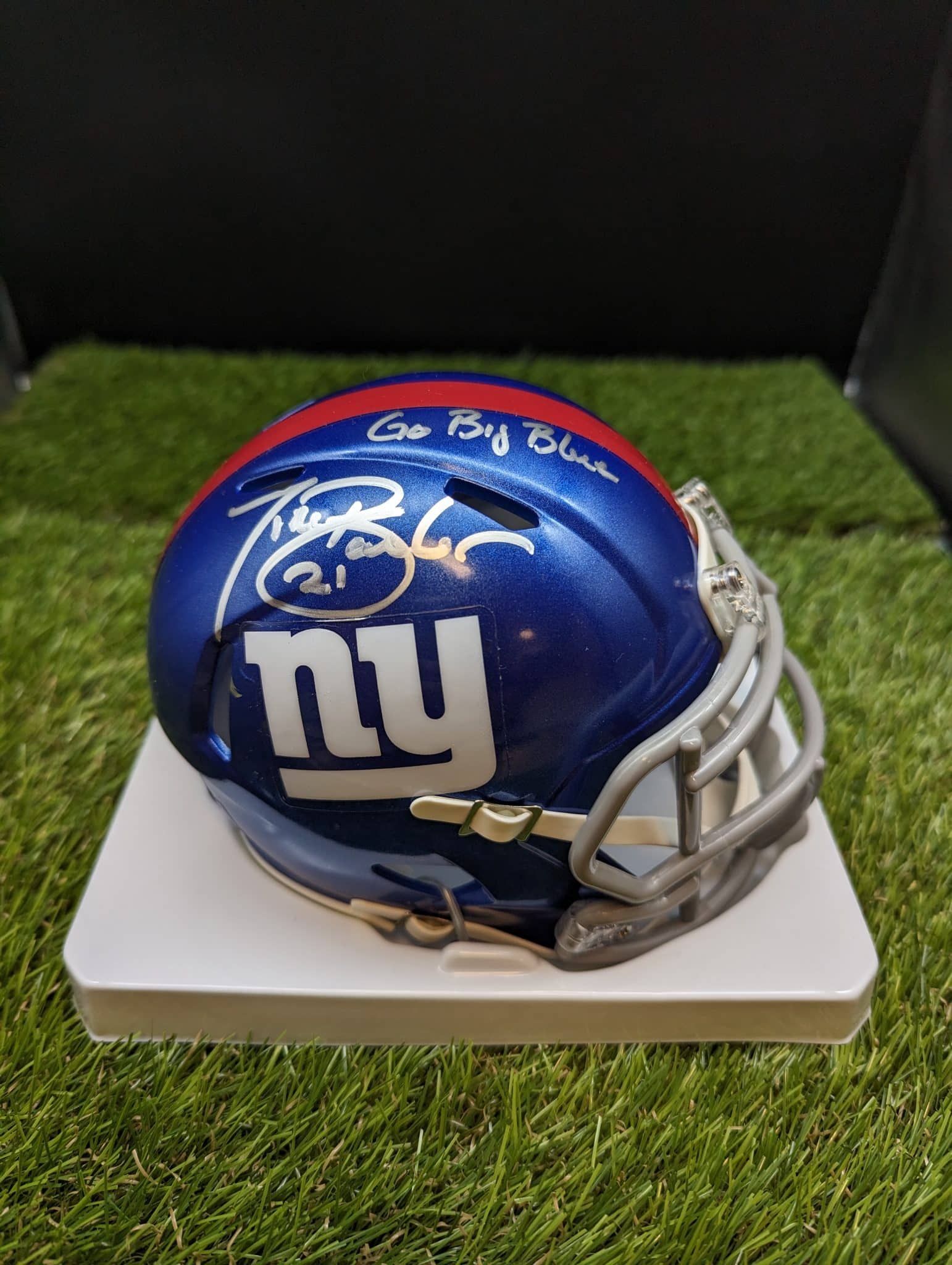 Tiki Barber Mini Helmet Bs Collectibles