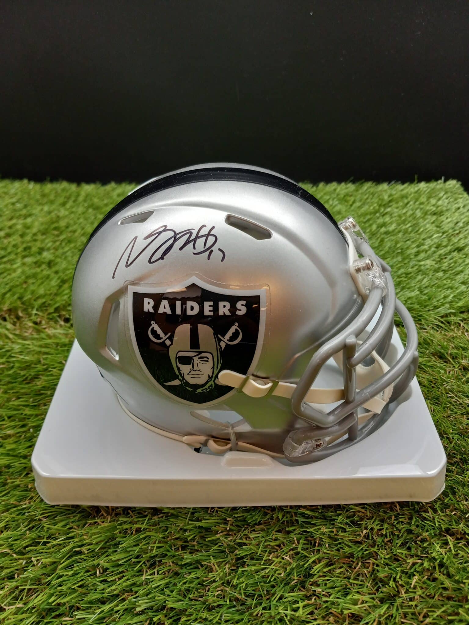 raiders signed mini helmet