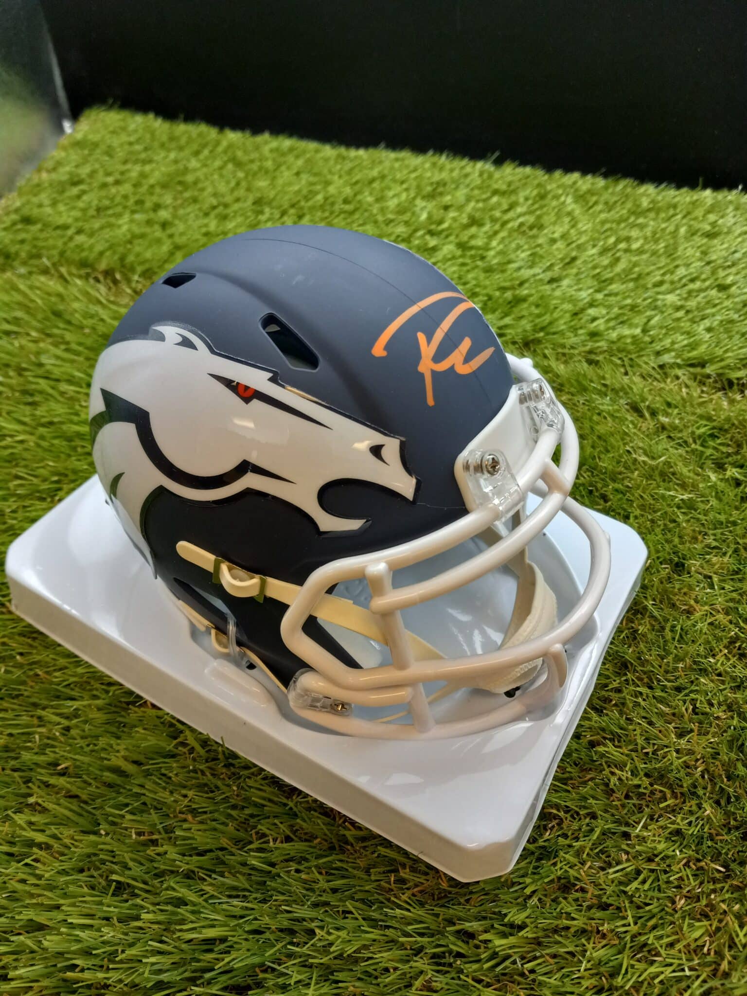 Russell Wilson Denver Broncos Autographed Riddell Lunar