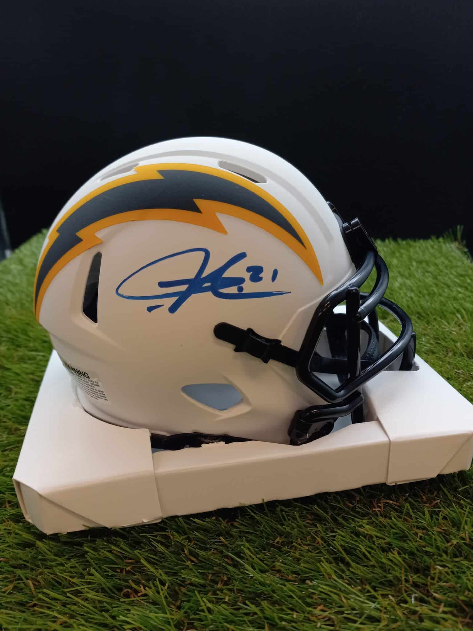 LADAINIAN TOMLINSON Signed Los Angeles Chargers Eclipse NFL Mini