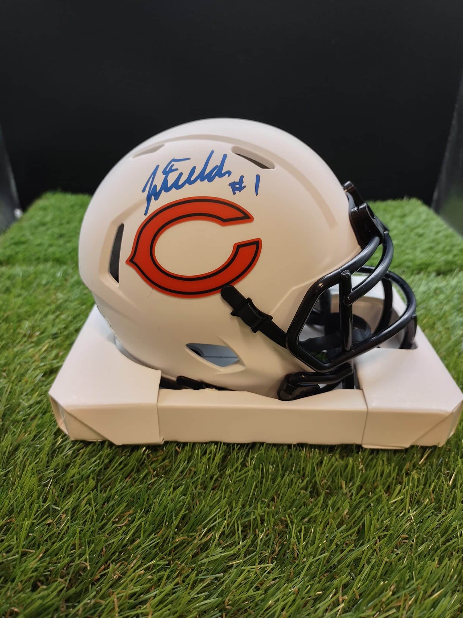 JUSTIN FIELDS Autographed Chicago Bears Authentic Lunar Eclipse Helmet  FANATICS