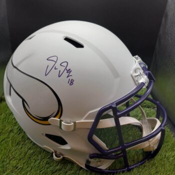 Justin Jefferson Flat White Full Size Helmet