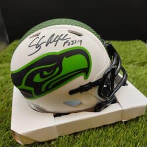 Russell Wilson Flat White Mini Helmet » BS Collectibles