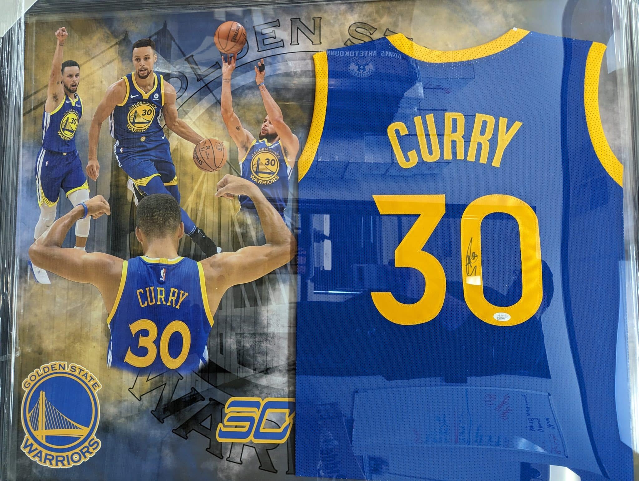 Stephen curry framed clearance jersey