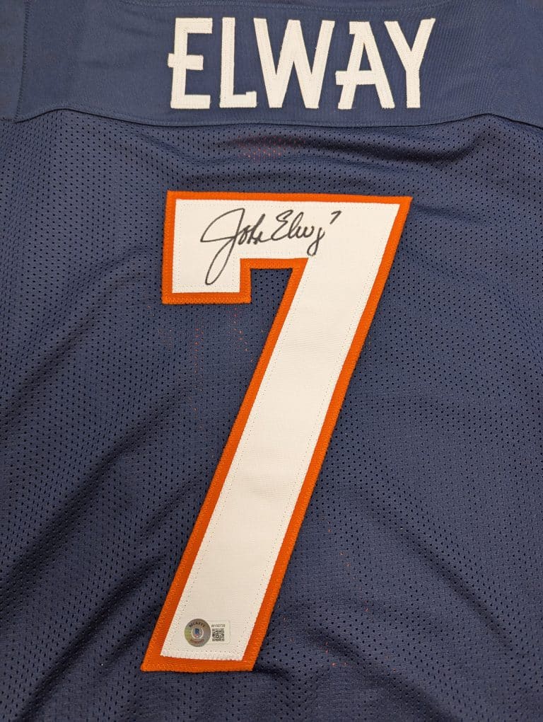 John Elway Custom Signed Jersey