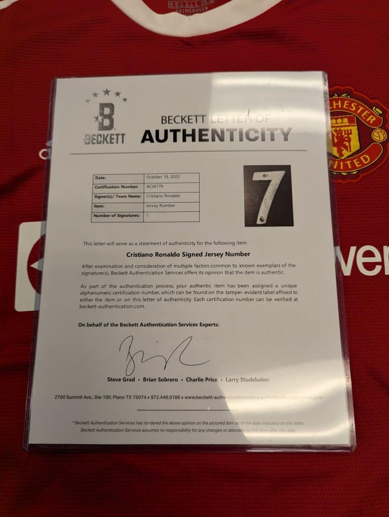 Cristiano Ronaldo Authentic Signed Jersey - Image 3