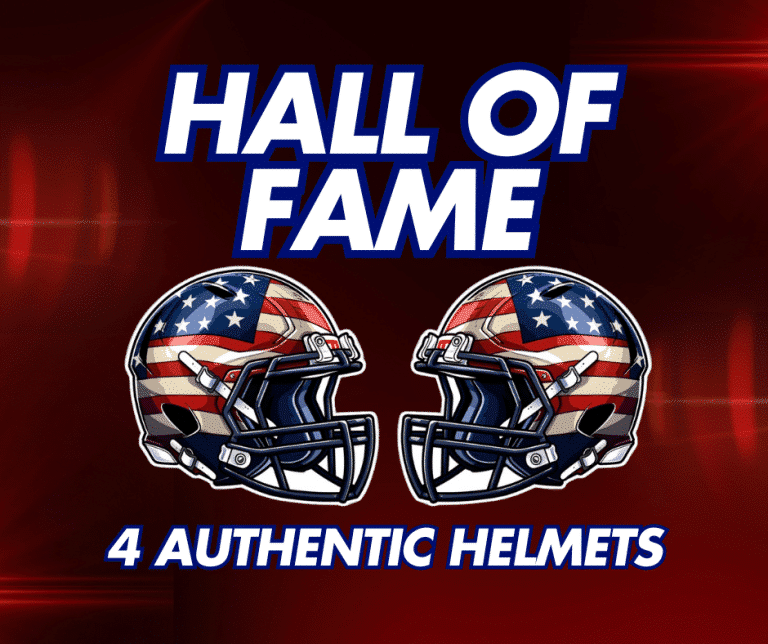 Hall of Fame - 4 Autographed Authentic Helmets