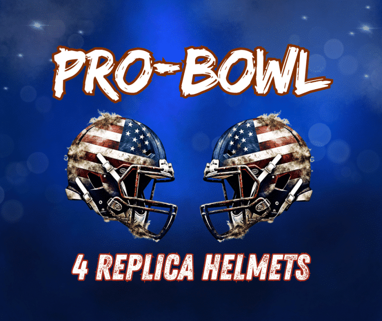 Pro-Bowl - 4 Autographed Replica Helmets