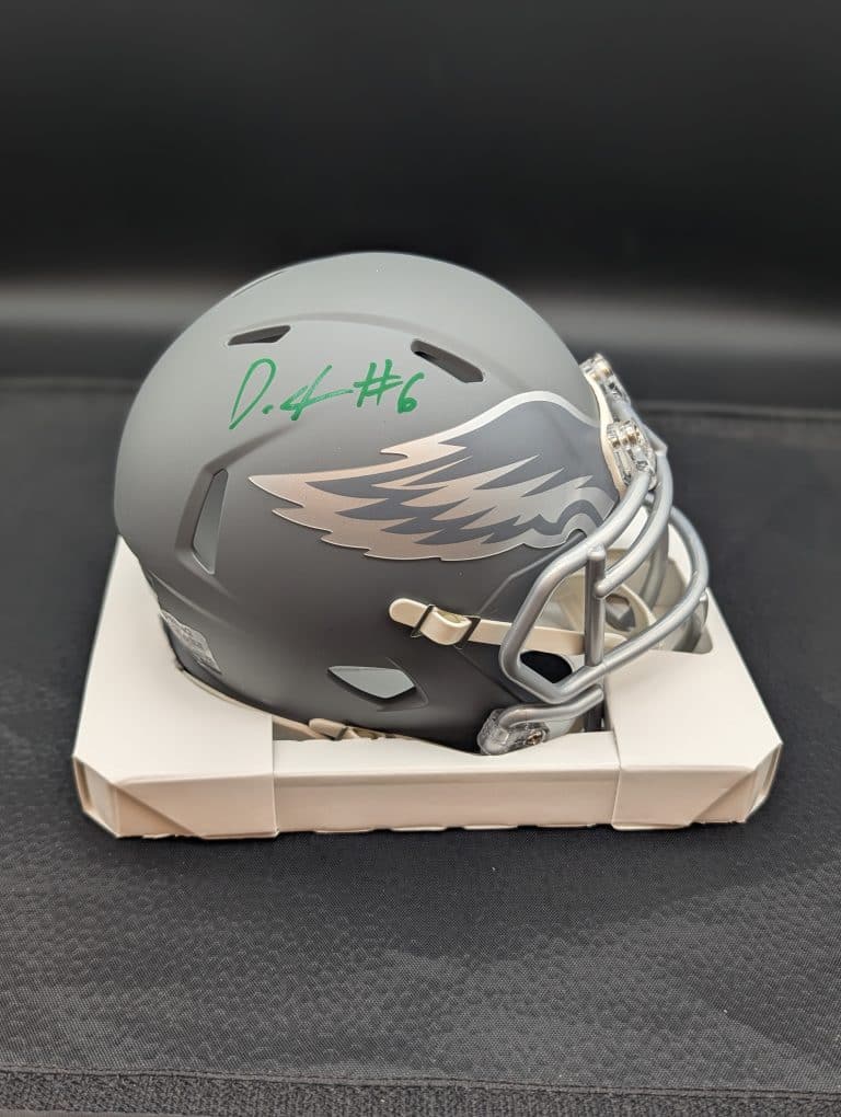 DeVonta Smith Slate Mini Helmet