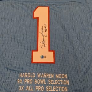 Warren Moon Signed Custom Jersey
